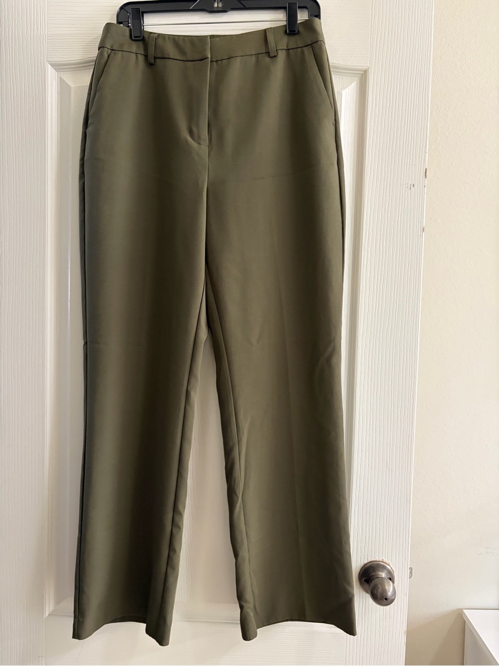 Cato Olive Straight-Leg Trousers